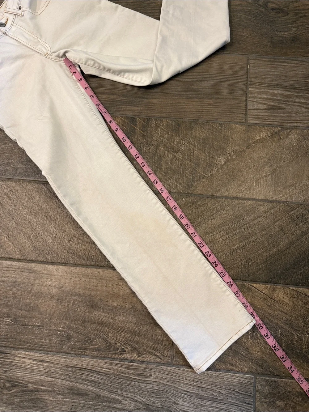 Gap Kids French White Stain Resistant Stretch Slim Jeans 16 Adjustable Waist